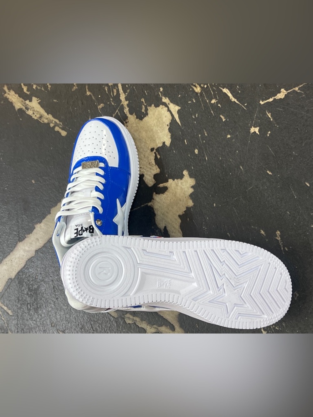 BAPE STA #3 Shark Blue Patent Leather Sneakers Men’s - Picture 6 of 6